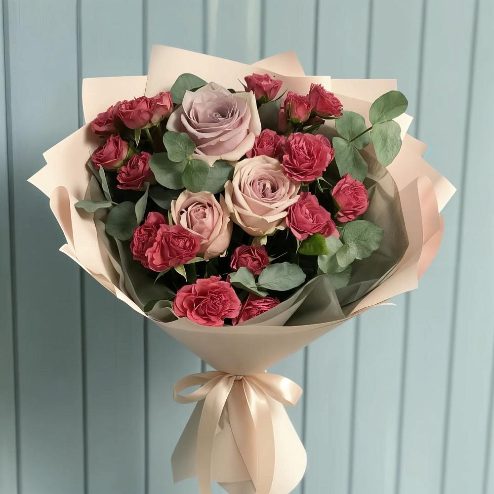 Букет цветов из: Гвоздики и Розы в Вавож