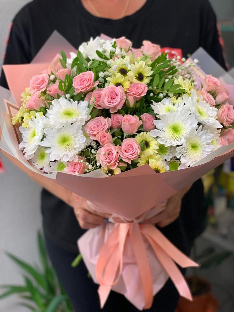 Букет цветов из: Розы и Хризантемы в Вавож