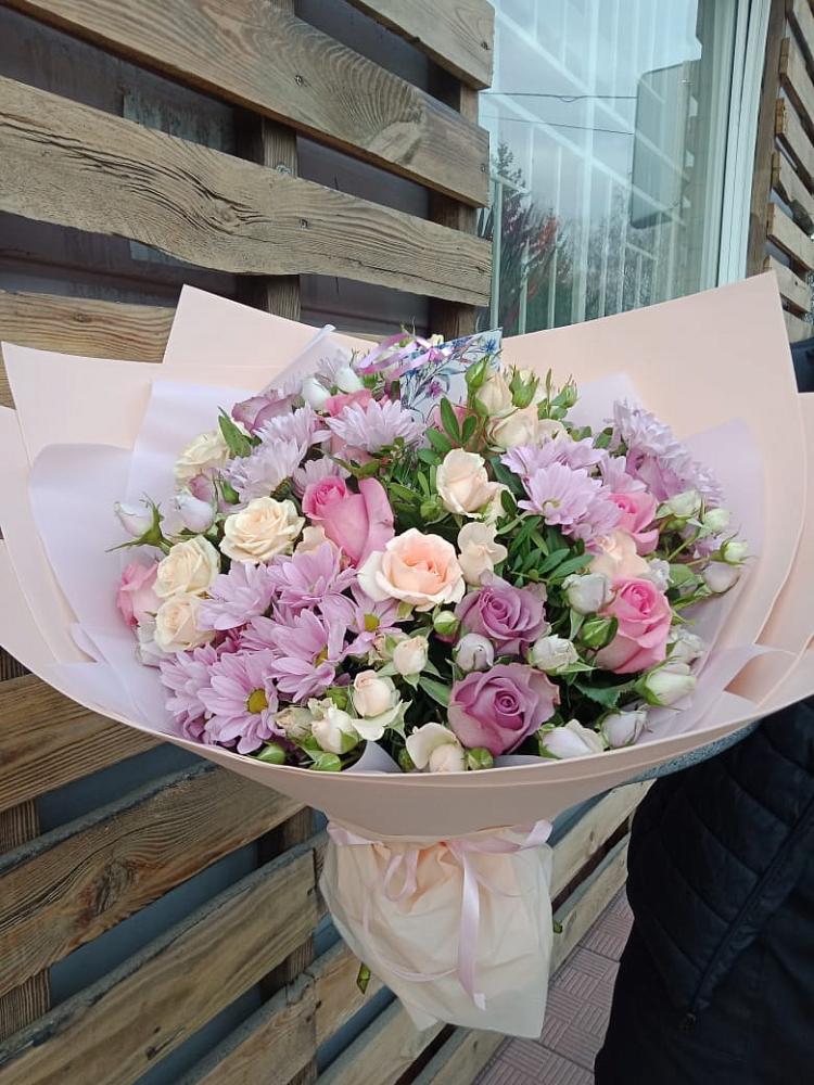 Букет цветов из: Розы и Хризантемы в Вавож