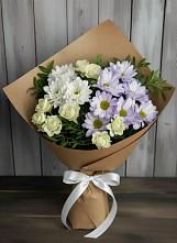 Букет цветов из:  Хризантемы и Розы #REPLACE_PRED# Вавож