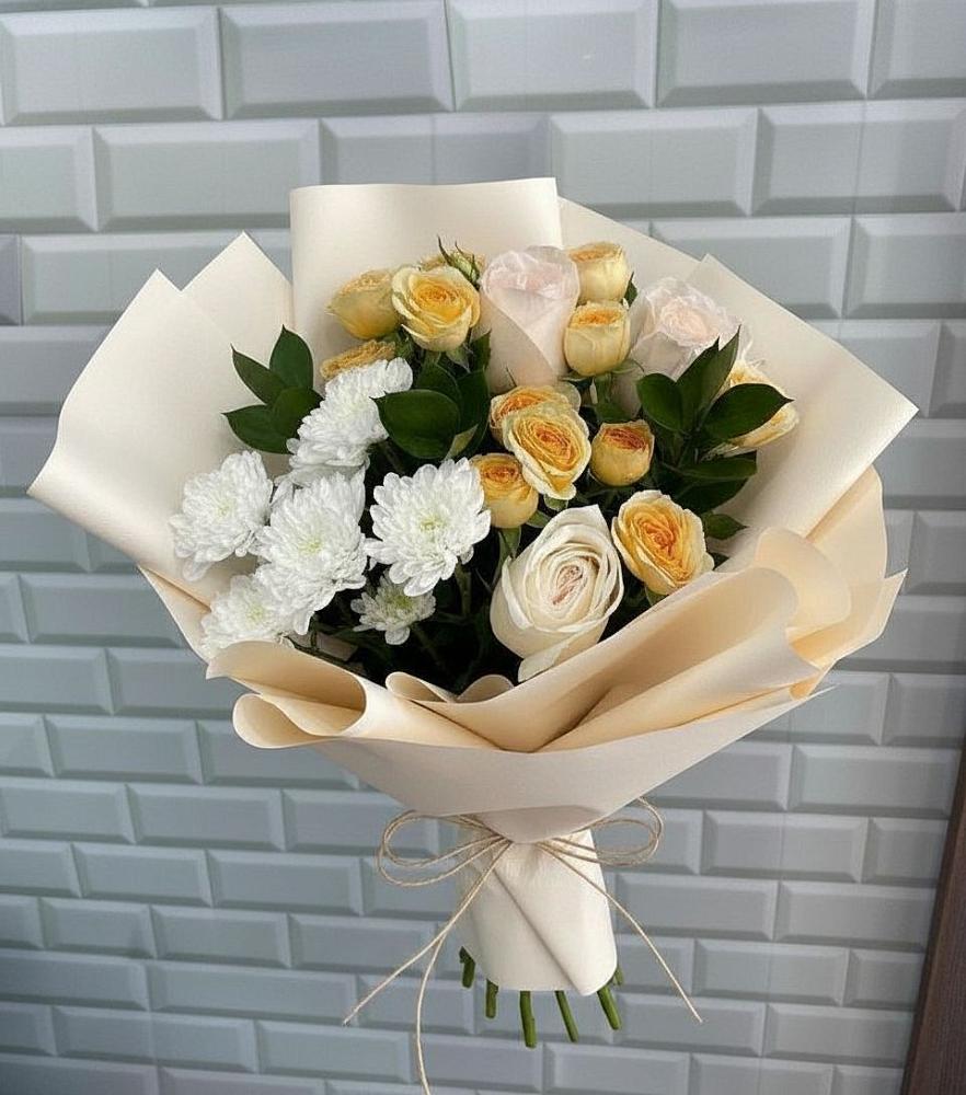 Букет цветов из: Розы и Хризантемы в Вавож