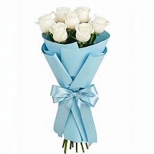 Букет 7 белых роз Проуд в Вавож