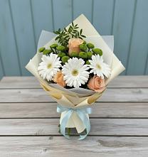 Букет цветов из:  Герберы, Розы и Хризантемы #REPLACE_PRED# Вавож