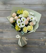 Букет цветов из:  Альстромерии, Розы и Хризантемы в Вавож