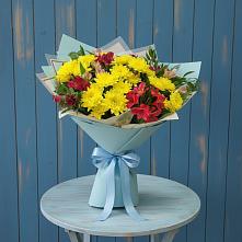 Букет цветов из:  Альстромерии и Хризантемы #REPLACE_PRED# Вавож